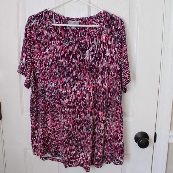 Short sleeve top in 1x from J and M - Picture 1 of 3